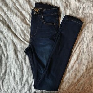 High rise darkwash jeans